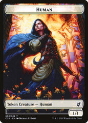 Spirit // Human Double-Sided Token [Commander 2019 Tokens] | Shuffle n Cut Hobbies & Games
