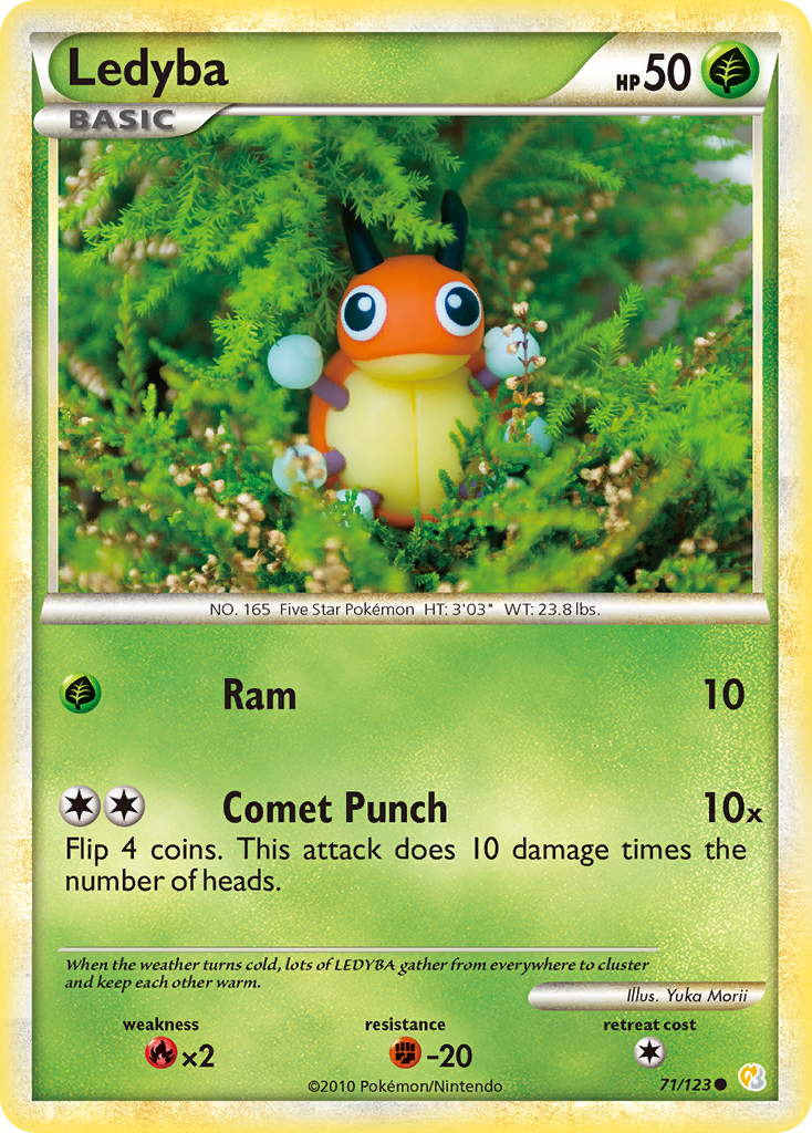 Ledyba (71/123) [HeartGold & SoulSilver: Base Set] | Shuffle n Cut Hobbies & Games