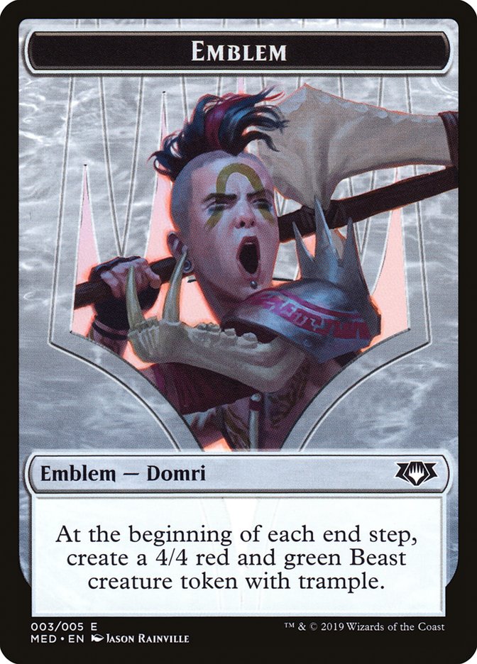 Domri, Chaos Bringer Emblem [Mythic Edition Tokens] | Shuffle n Cut Hobbies & Games