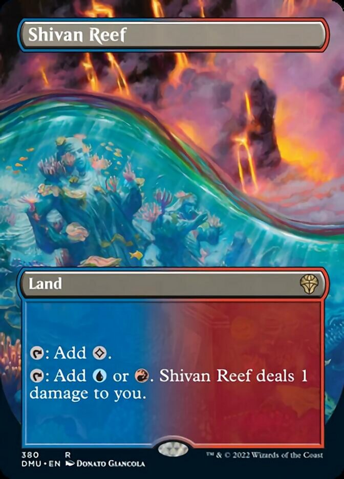 Shivan Reef (Borderless Alternate Art) [Dominaria United] | Shuffle n Cut Hobbies & Games