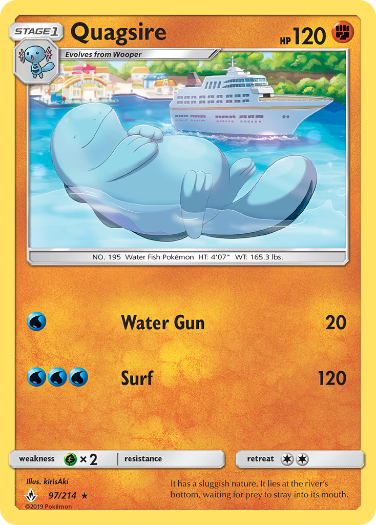 Quagsire (97/214) [Sun & Moon: Unbroken Bonds] | Shuffle n Cut Hobbies & Games