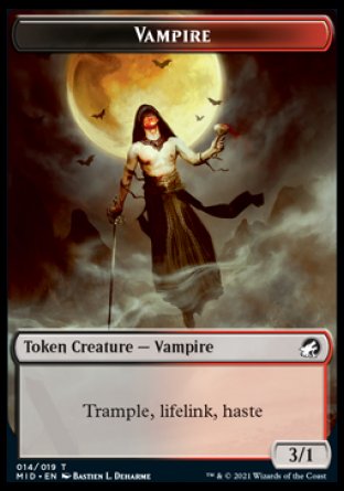 Wolf // Vampire Double-Sided Token [Innistrad: Midnight Hunt Tokens] | Shuffle n Cut Hobbies & Games