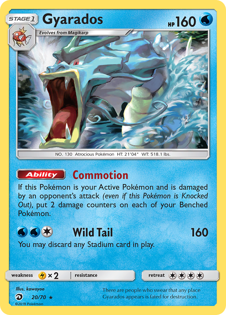 Gyarados (20/70) [Sun & Moon: Dragon Majesty] | Shuffle n Cut Hobbies & Games