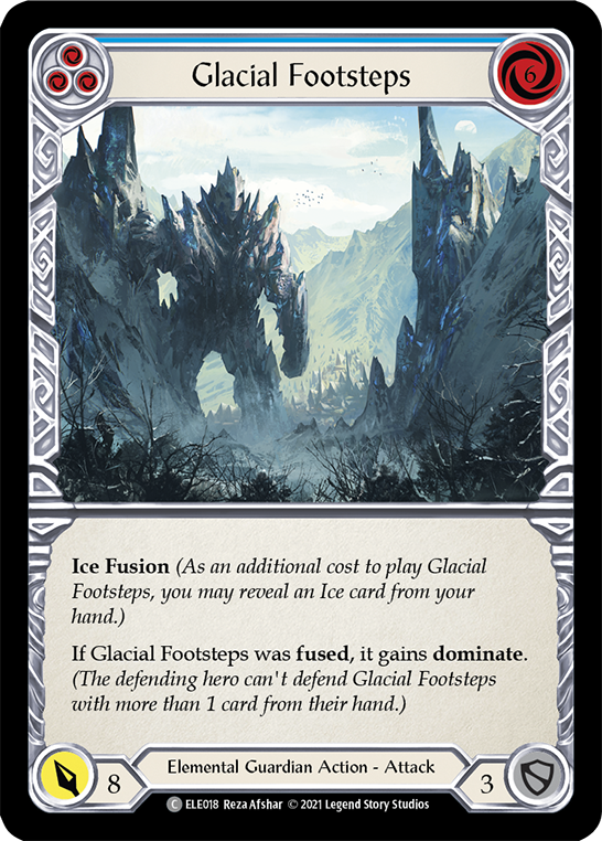 Glacial Footsteps (Blue) [ELE018] (Tales of Aria)  1st Edition Rainbow Foil | Shuffle n Cut Hobbies & Games