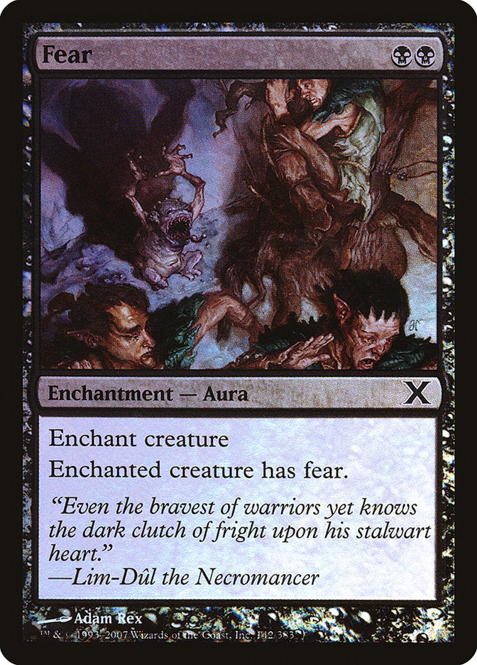 Fear (Premium Foil) [Tenth Edition] | Shuffle n Cut Hobbies & Games