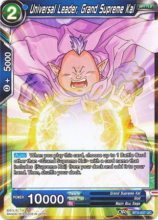 Universal Leader, Grand Supreme Kai [BT3-037] | Shuffle n Cut Hobbies & Games