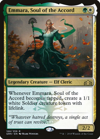 Emmara Soul of the Accord 1x FOIL GRN MTG Guilds of Ravnica Rare MINT green white Emmara Soul of the Accord 1x FOIL GRN MTG Guilds of Ravnica Rare MINT green white