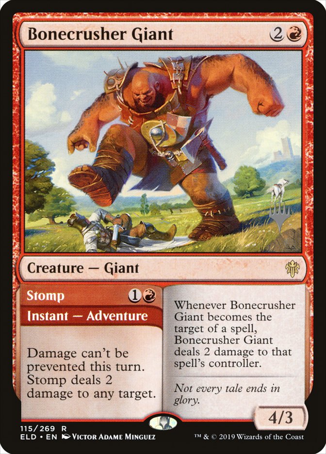 Bonecrusher Giant // Stomp (Promo Pack) [Throne of Eldraine Promos] | Shuffle n Cut Hobbies & Games