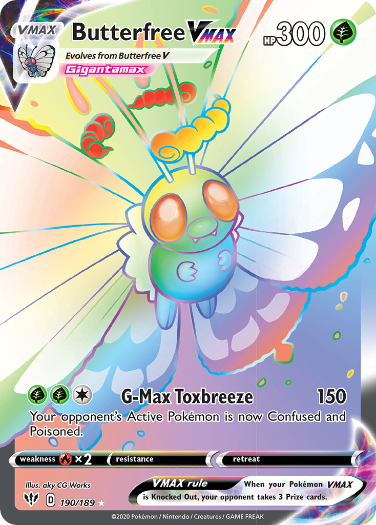 Butterfree VMAX (190/189) [Sword & Shield: Darkness Ablaze] | Shuffle n Cut Hobbies & Games