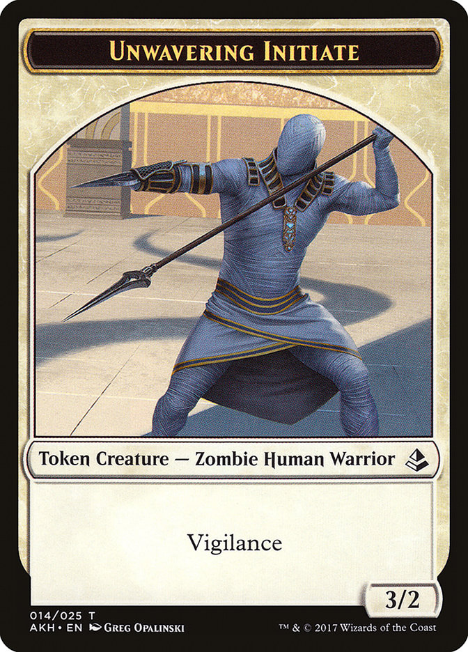 Unwavering Initiate Token [Amonkhet Tokens] | Shuffle n Cut Hobbies & Games