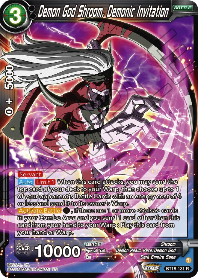 Demon God Shroom, Demonic Invitation (BT18-131) [Dawn of the Z-Legends] | Shuffle n Cut Hobbies & Games