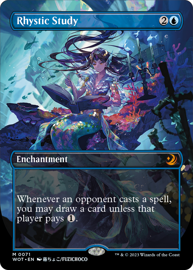 Rhystic Study (Anime Borderless) [Wilds of Eldraine: Enchanting Tales] | Shuffle n Cut Hobbies & Games