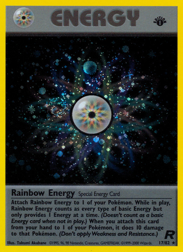Rainbow Energy (17/82) [Team Rocket 1st Edition] | Shuffle n Cut Hobbies & Games