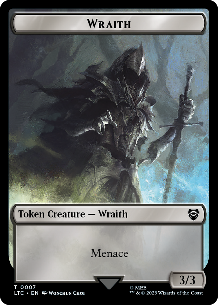 Goblin // Wraith Double-Sided Token [The Lord of the Rings: Tales of Middle-Earth Commander Tokens] | Shuffle n Cut Hobbies & Games