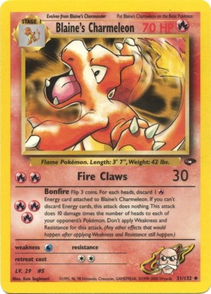 Blaine's Charmeleon (31/132) [Gym Challenge Unlimited] | Shuffle n Cut Hobbies & Games