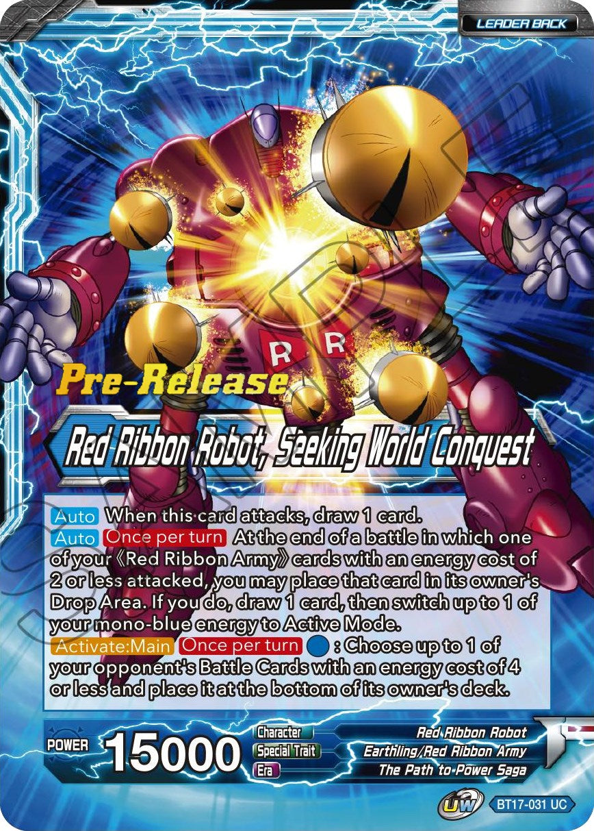 Commander Red // Red Ribbon Robot, Seeking World Conquest (BT17-031) [Ultimate Squad Prerelease Promos] | Shuffle n Cut Hobbies & Games