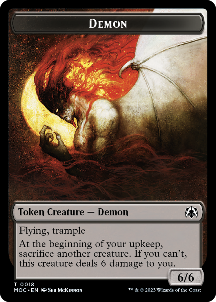 Angel (3) // Demon Double-Sided Token [March of the Machine Commander Tokens] | Shuffle n Cut Hobbies & Games