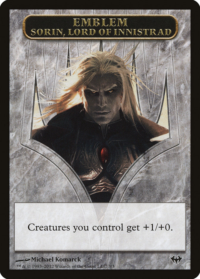 Sorin, Lord of Innistrad Emblem [Dark Ascension Tokens] | Shuffle n Cut Hobbies & Games