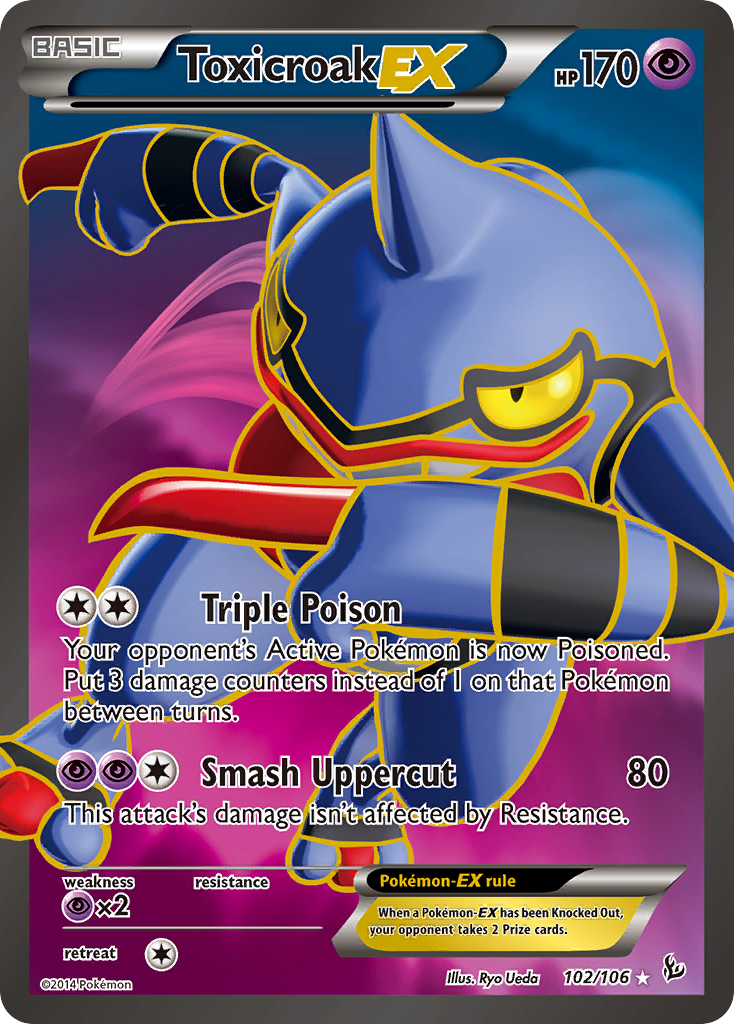 Toxicroak EX (102/106) [XY: Flashfire] | Shuffle n Cut Hobbies & Games