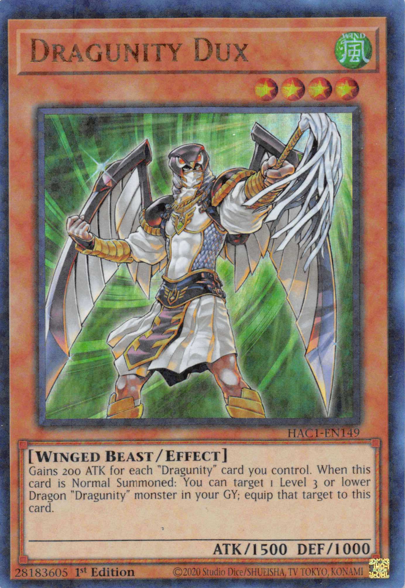 Dragunity Dux (Duel Terminal) [HAC1-EN149] Parallel Rare | Shuffle n Cut Hobbies & Games