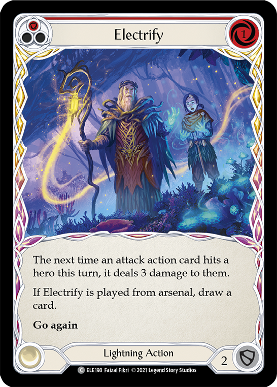 Electrify (Red) [ELE198] (Tales of Aria)  1st Edition Rainbow Foil | Shuffle n Cut Hobbies & Games