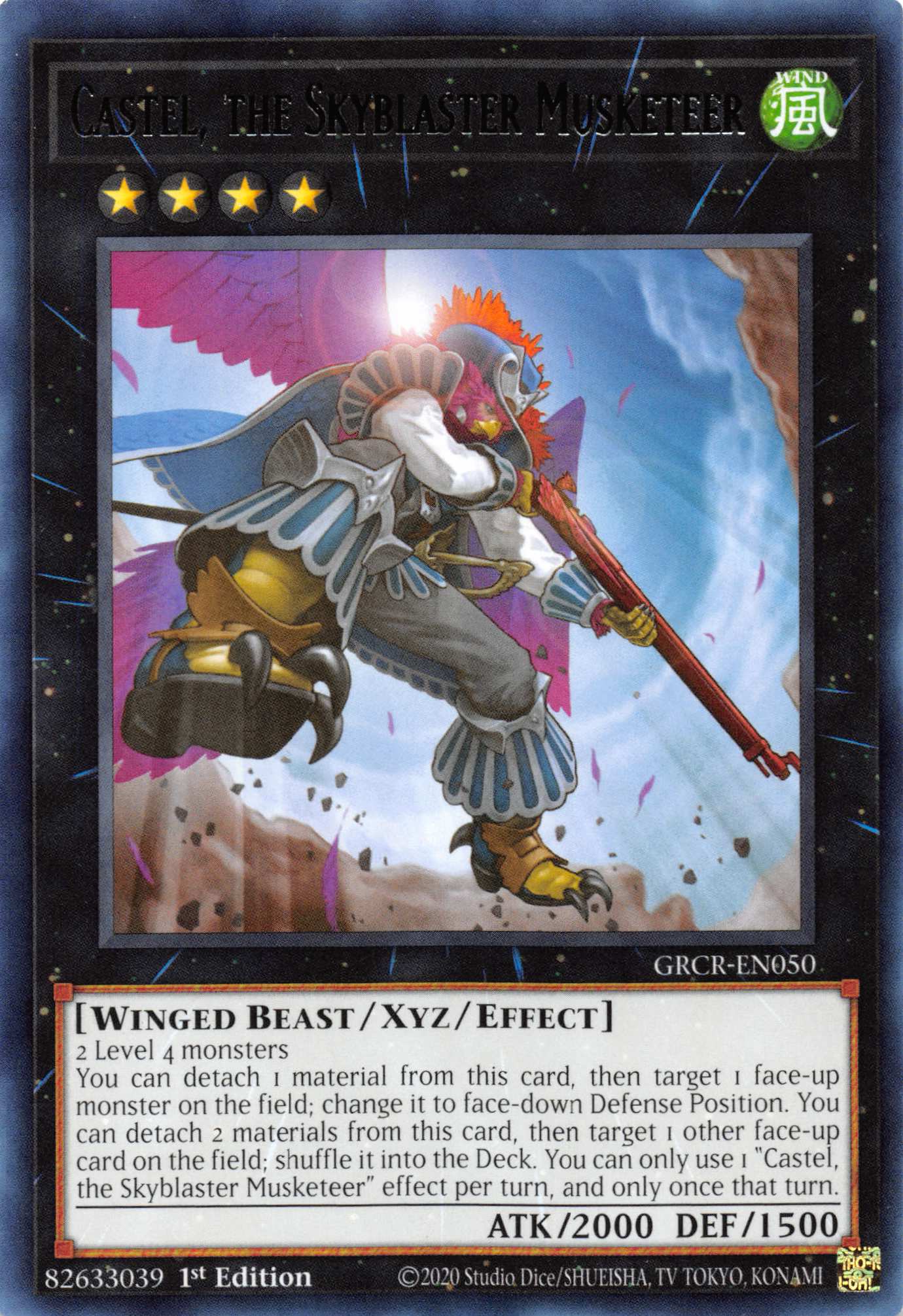 Castel, the Skyblaster Musketeer [GRCR-EN050] Rare | Shuffle n Cut Hobbies & Games