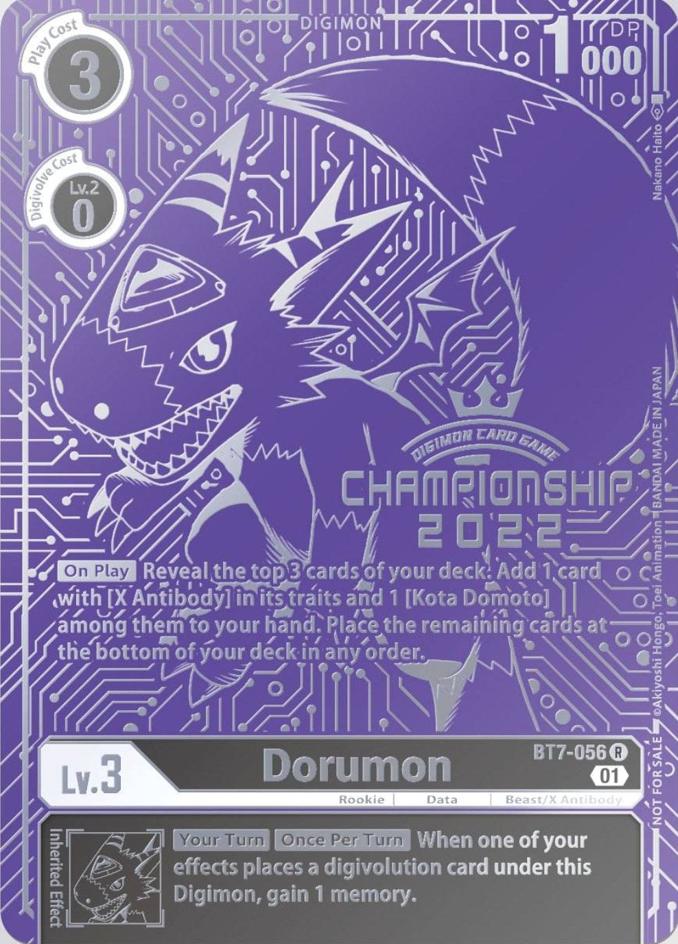Dorumon [BT7-056] (2022 Championship Finals Top 16) [Next Adventure Promos] | Shuffle n Cut Hobbies & Games