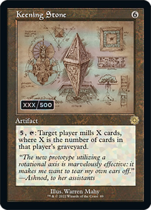 Keening Stone (Retro Schematic) (Serialized) [The Brothers' War Retro Artifacts] | Shuffle n Cut Hobbies & Games