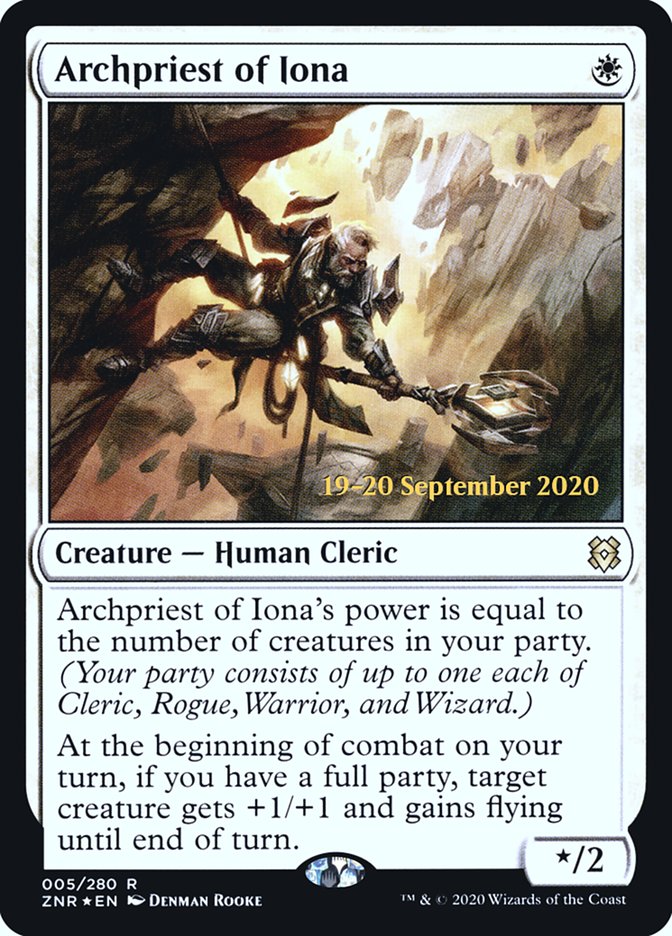 Archpriest of Iona [Zendikar Rising Prerelease Promos] | Shuffle n Cut Hobbies & Games