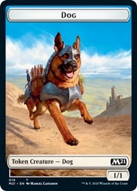 Dog // Saproling Double-Sided Token [Core Set 2021 Tokens] | Shuffle n Cut Hobbies & Games