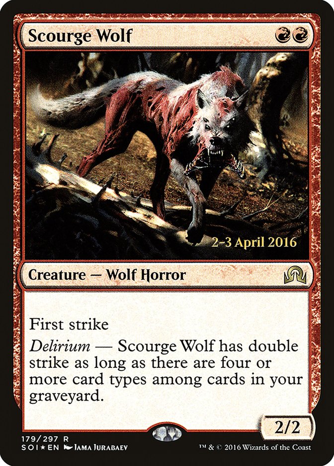 Scourge Wolf [Shadows over Innistrad Prerelease Promos] | Shuffle n Cut Hobbies & Games