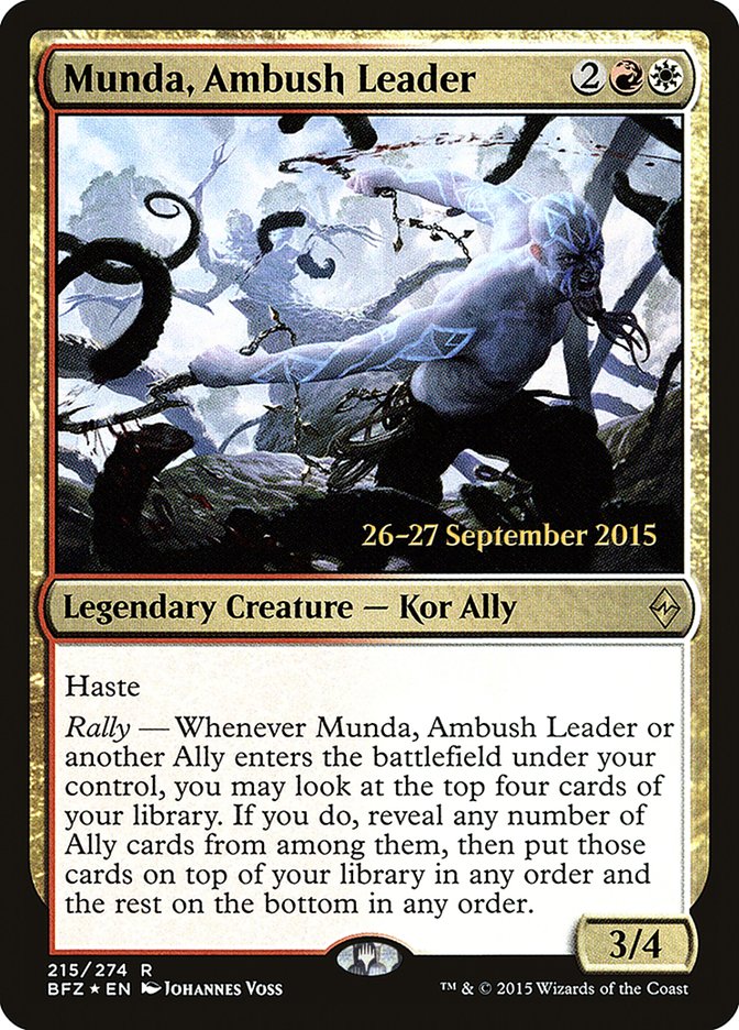 Munda, Ambush Leader [Battle for Zendikar Prerelease Promos] | Shuffle n Cut Hobbies & Games