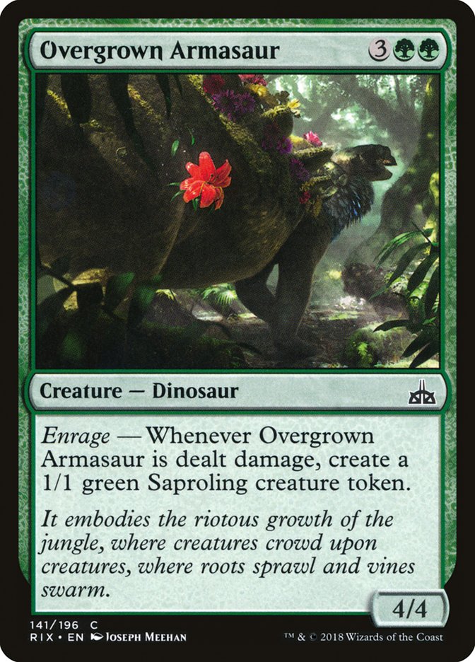 Overgrown Armasaur [Rivals of Ixalan] | Shuffle n Cut Hobbies & Games