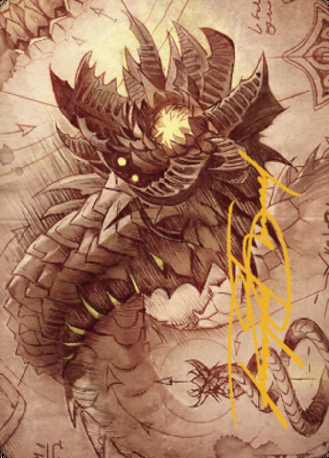 Wurmcoil Engine Art Card (Gold-Stamped Signature) [The Brothers' War Art Series] | Shuffle n Cut Hobbies & Games