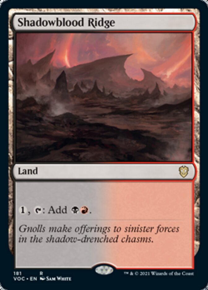 Shadowblood Ridge [Innistrad: Crimson Vow Commander] | Shuffle n Cut Hobbies & Games