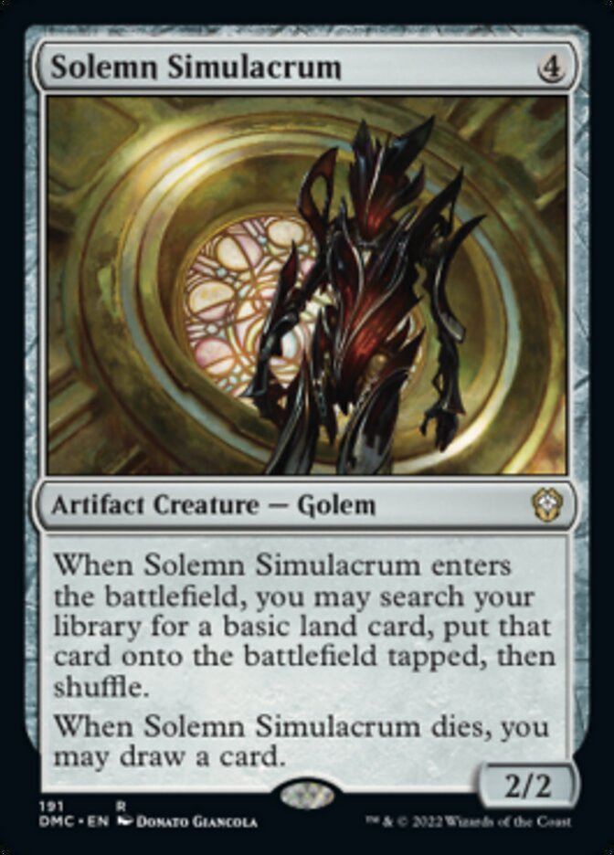Solemn Simulacrum [Dominaria United Commander] | Shuffle n Cut Hobbies & Games