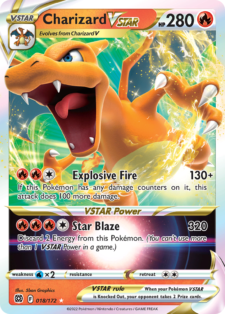 Charizard VSTAR (018/172) (Jumbo Card) [Sword & Shield: Brilliant Stars] | Shuffle n Cut Hobbies & Games