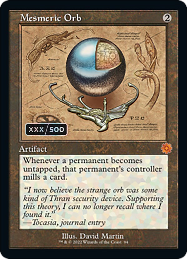 Mesmeric Orb (Retro Schematic) (Serialized) [The Brothers' War Retro Artifacts] | Shuffle n Cut Hobbies & Games