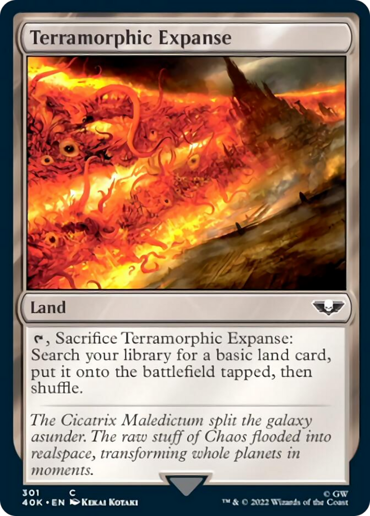 Terramorphic Expanse (Surge Foil) [Warhammer 40,000] | Shuffle n Cut Hobbies & Games