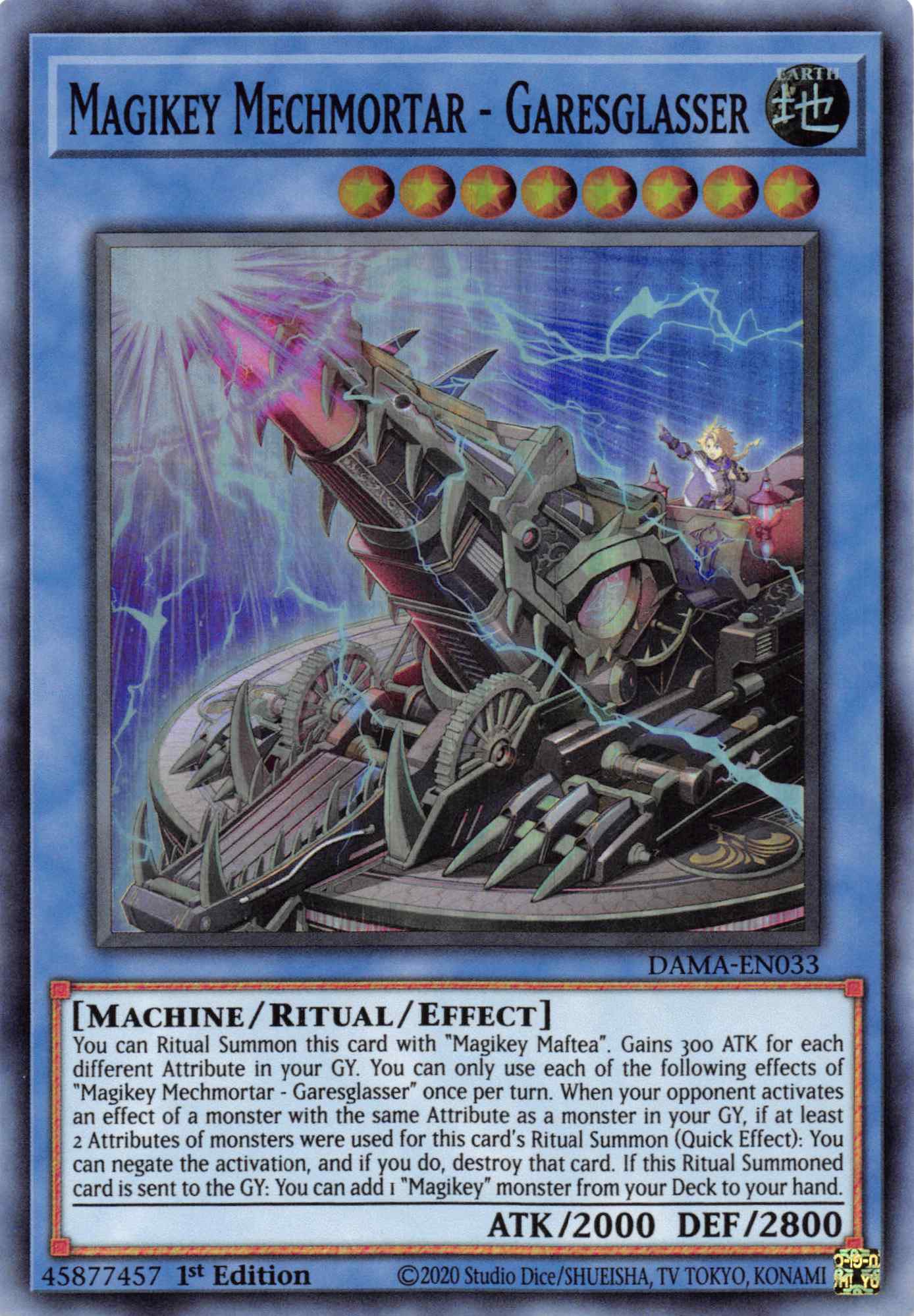 Magikey Mechmortar - Garesglasser [DAMA-EN033] Super Rare | Shuffle n Cut Hobbies & Games