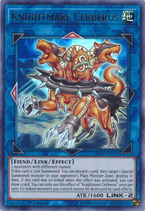 Knightmare Cerberus [MP19-EN026] Ultra Rare | Shuffle n Cut Hobbies & Games
