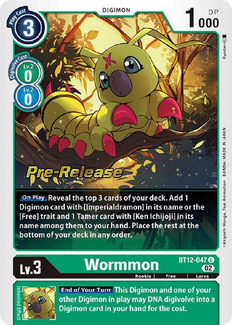 Wormmon [BT12-047] [Across Time Pre-Release Cards] | Shuffle n Cut Hobbies & Games