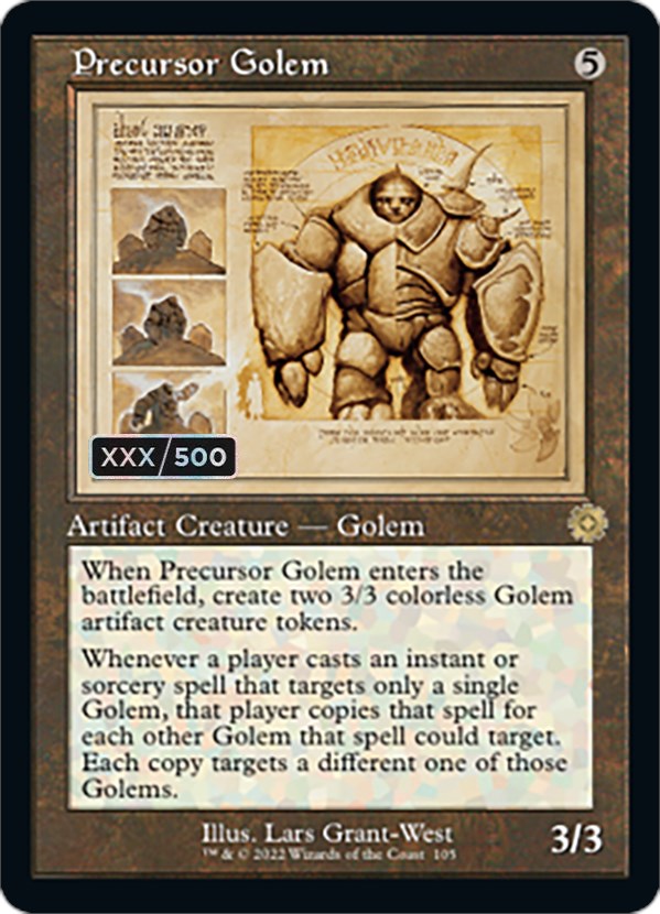 Precursor Golem (Retro Schematic) (Serialized) [The Brothers' War Retro Artifacts] | Shuffle n Cut Hobbies & Games