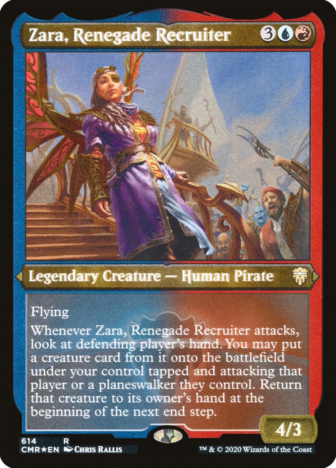 Zara, Renegade Recruiter (Etched) [Commander Legends] | Shuffle n Cut Hobbies & Games