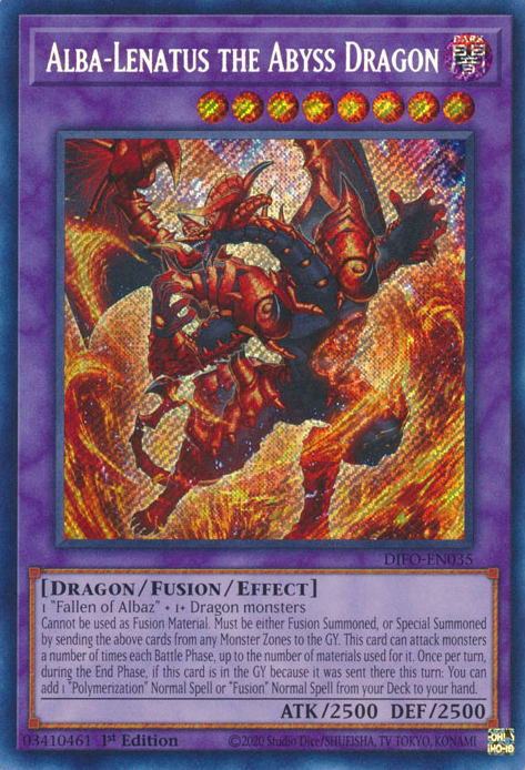 Alba-Lenatus the Abyss Dragon [DIFO-EN035] Secret Rare | Shuffle n Cut Hobbies & Games