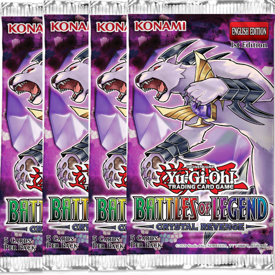 Battles of Legend: Crystal Revenge - Booster Pack x 4 (1st Edition) | Shuffle n Cut Hobbies & Games