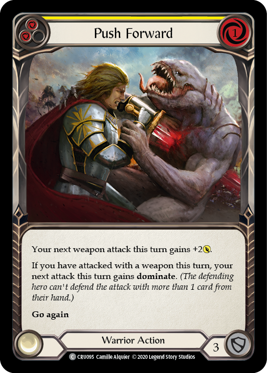 Push Forward (Yellow) [CRU095] 1st Edition Normal | Shuffle n Cut Hobbies & Games