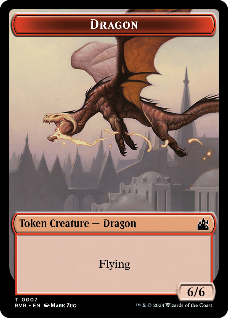 Dragon Token [Ravnica Remastered Tokens] | Shuffle n Cut Hobbies & Games