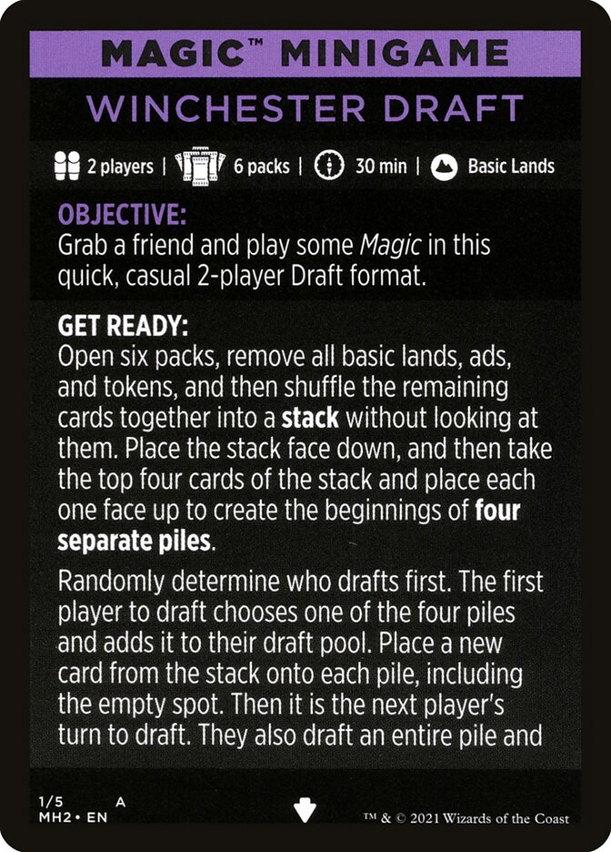 Winchester Draft (Magic Minigame) [Modern Horizons 2 Minigame] | Shuffle n Cut Hobbies & Games