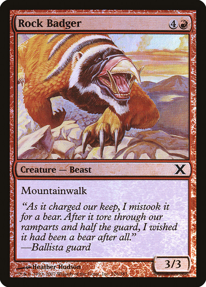 Rock Badger (Premium Foil) [Tenth Edition] | Shuffle n Cut Hobbies & Games